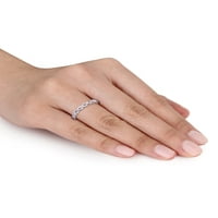 קראט T.W. יהלום 10KT טבעת יום נישואים זהב לבן