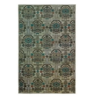 מוהוק ביתי פריזמטי מקמברידג 'פשתן מעבר דיוק שבטי שטיח שטיח שטח מודפס, 8'x10', שיזוף