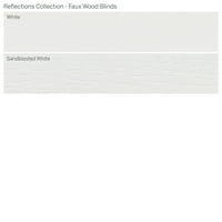 אוסף השתקפויות בהתאמה אישית, 2 תריסי עץ אלחוטיים, לבן, 3 4 רוחב 72 אורך