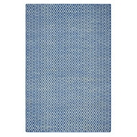 שטיח כחול מלכותי בבית ריזי בצמר יוטה 8 '10'