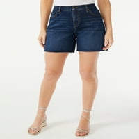 ג'ינס סופיה לנשים ליאונה מפותלות מידי עליונות קצרות עלייה