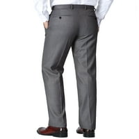 מכנסי חליפה לגברים בכושר רגיל בכושר מוצק חליפת צמר קדמית שטוחה שמלה נפרדת מכנסיים חליפת נוחות מכנסיים