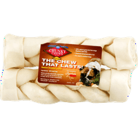 Petag Rawhide Chunky Chunky לעיסת כלבים קלועים טבעיים, 2 חבילה