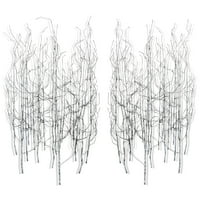 Winterland - סט של שני ענפי עץ עץ קיר מתכת - 30in W 47in ht 4in d