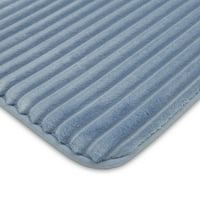 עמוד התווך שטיח אמבטיה של קצף זיכרון יבש מהיר, פשתן כחול, 17 24