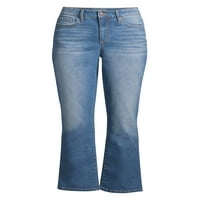 מכנסי ג'ינס של סופיה מאת סופיה ורגרה מאיירה המותניים הגבוהות בעיטת ג'ינס, נשים