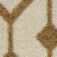 מוהוק בית מנסרתי סטואו חול מסורתי גיאומטרי דיוק מודפס אזור שטיח, 5 '8', טאן