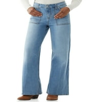 לנקות מכנסי ג'ינס רחבים לנשים