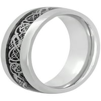 גברים של נירוסטה שחור פיליגרן טבעת נישואין-טבעת גברים