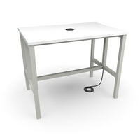 לסבול סדרת דגם 9004-לא 48 עומד גובה שולחן, לבן יבש למחוק למעלה עם אפור מסגרת