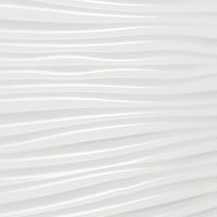 לוחות קיר של אינץ 'עיצוב 3D PVC, Wilderness White, 18.5 24.3