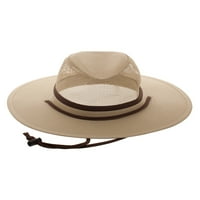 שוויצרי טק גברים של מצויד חאקי ספארי כובע עם רשת כתר