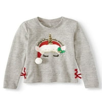 חג זמן שרוכים חג המולד סוודר לסרוג חולצה