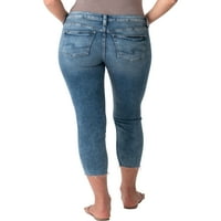 סילבר ג'ינס ושות 'סוקי סוקי אמצע עליית ג'ינס יבול רזה, מידות המותניים 24-36