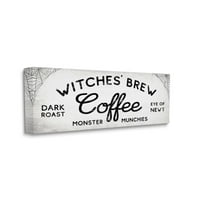 Stupell Industries Witches Brew קפה מקסים לעיצוב ליל כל הקדושים של דפנה פולסלי, 10 24
