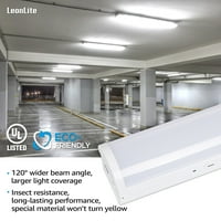 UL רשום 4ft Dimbable Low Bay Light לחדר כביסה, מרתף, 40W 1-10V LED אורות חנות ליניאריים, 5000K אור יום