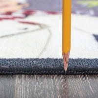 שטיח אזור מודרני אפור גרפי, סלון לבן קל לניקוי
