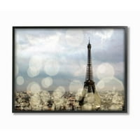 תעשיות סטופל מגדל אייפל פריז נוף עירוני מודרני צילום ממוסגר giclee אמנות מרקמת מאת אמילי נבאס