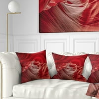 עיצוב גוון אדום בקניון אנטילופה - צילום נוף לזרוק כרית - 16x16