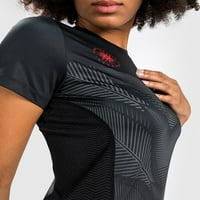 חולצת טריקו פנטום של טק יבש - לנשים - אדום שחור