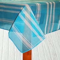 מצעי Linte ביסטרו פס מבד שולחן חיצוני מקורה, כחול