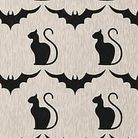 פשוט חתולים דייזי ועטלפים קרם שטיח אזור צ'ניל ליל כל הקדושים, 3 '5'