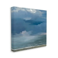 סטופל תעשיות קודר ענן נוף החוף פסטל כחול חום ציור בד קיר אמנות עיצוב על ידי קתרין לובל, 30 30