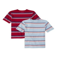 חולצת טריקו של שרוול קצר של ילדים פלייס, 2 חבילה, בגדלים 4-16