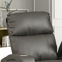 אוסף טרי מודרני, עור FAU מרופד עם כיסא כורסה חשמלי, אפור