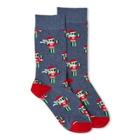 שעת חג חידוש לגברים חג המולד קקטוס כותנה גרביים
